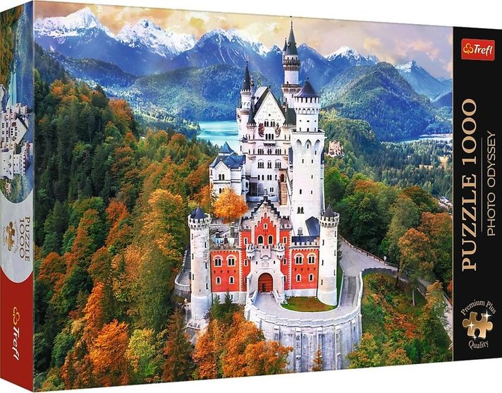 TREFL - Puzzle 1000 Premium Plus - Odiseea foto: Castelul Neuschwanstein, Germania