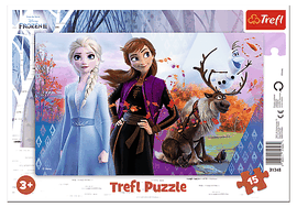 TREFL - Puzzle 15 piese Lumea Miracolelor din Anna ?i Elsa / Frozen 2