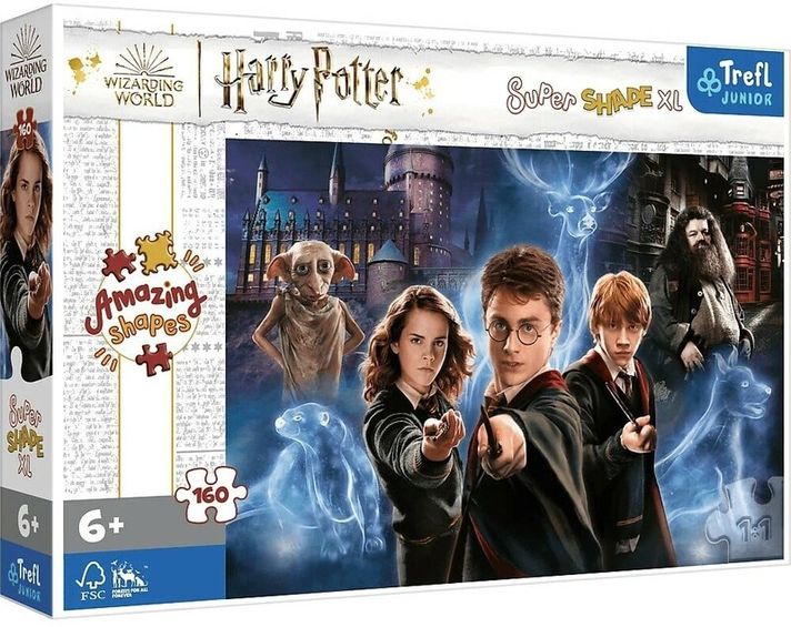 TREFL - Puzzle 160 XL Super Shape - Lumea magică a lui Harry Potter / Warner Harry Potter și Hal