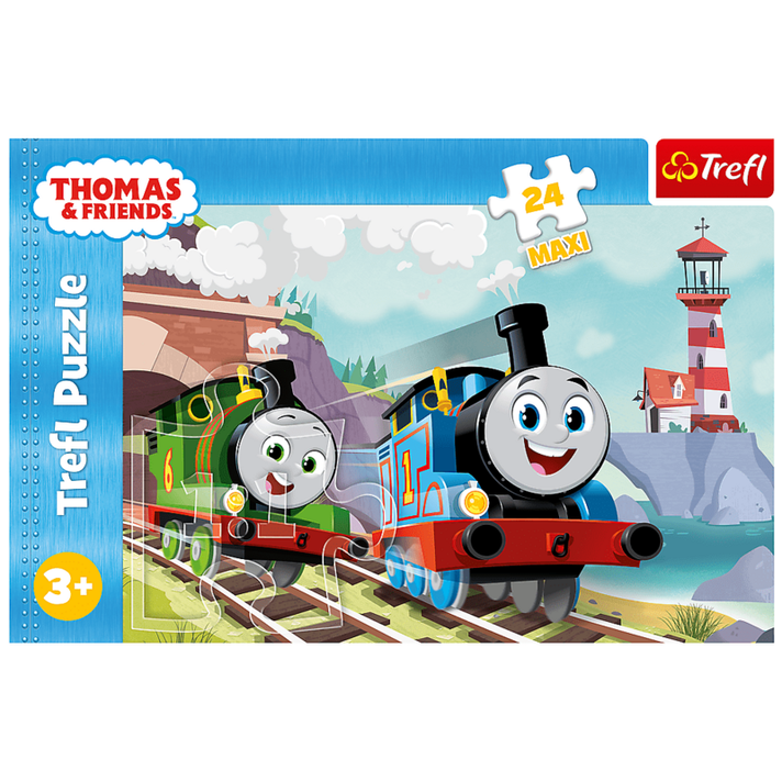 TREFL -  Puzzle 24 Maxi - Tom și Percy pe șine / Thomas și prietenii