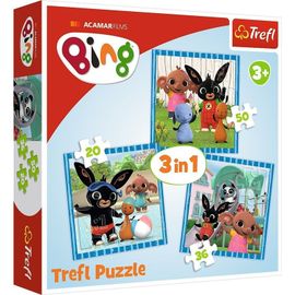 TREFL - Loveste puzzle-ul 3in1 Bing Fun cu prietenii