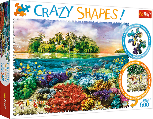 TREFL - Puzzle 600 de forme nebune - Insula tropicală