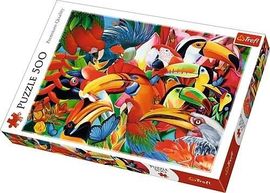 TREFL - Lovi puzzle-ul Păsări colorate 500