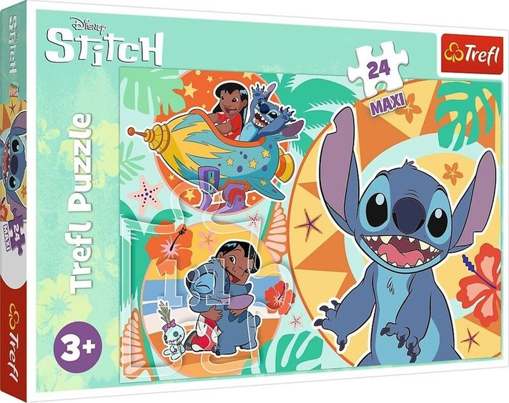 TREFL - Puzzle Lilo&Stitch: Happy day MAXI 24 piese