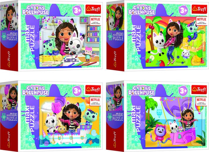 TREFL - Puzzle miniMaxi 20 - Ziua plină de culoare a lui Gabby / Casa de păpuși a lui Gabby universal