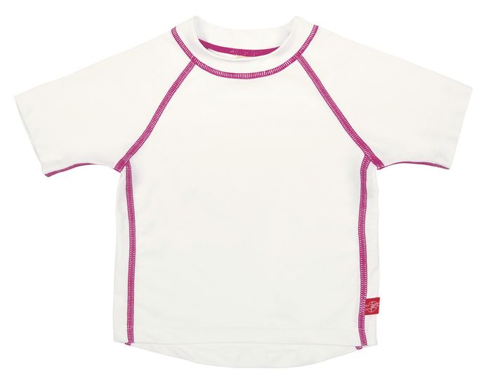 LÄSSIG - Rashguard tricou cu mânecă scurtă pentru fete - alb XL