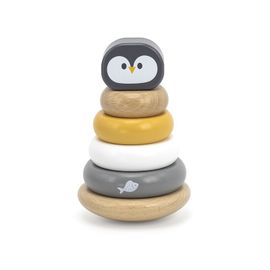 VIGA - Piramidă pliabilă din lemn pentru copii Pinguin