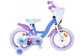 VOLARE - Bicicletă pentru copii Disney Frozen 2 - Fete - 14 inci - Albastru / Mov