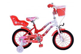 VOLARE - Bicicleta pentru copii Lovely - Fete - 14 inci - roșu alb