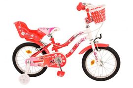 VOLARE - Bicicleta pentru copii Lovely - fete - 16 inci - roșu alb