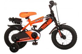 VOLARE - Bicicleta pentru copii pentru băieți Sportivo Neon Orange Black 12" - 95% pliată