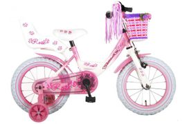 VOLARE - Biciclete copii Rose – girly – 14" – roz-alb – 95 % compus pe