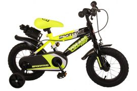 VOLARE - Bicicleta pentru copii Sportivo - băieți - 12 inci - galben neon negru - 95% asamblat