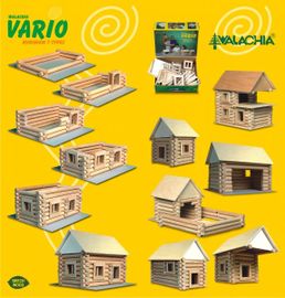 WALACHIA - Set de construcții din lemn VARIO 72 piese