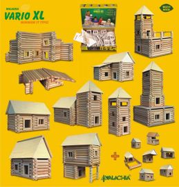 WALACHIA - Set de construcții din lemn VARIO XL 184 piese