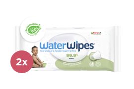 WATERWIPES - 2x Șervețele umede fără plastic Soapberry 60 buc ( 120 buc )