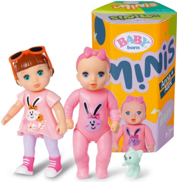 ZAPF CREATION -  BABY born Minis Set de 2 păpuși, versiunea 2