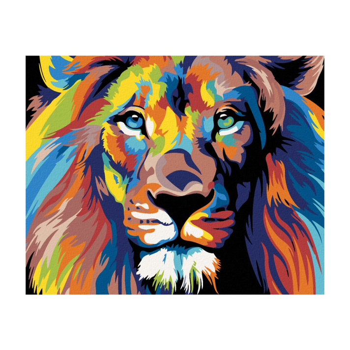 ZUTY - Pictura cu diamant (fără ramă) - Un leu colorat II