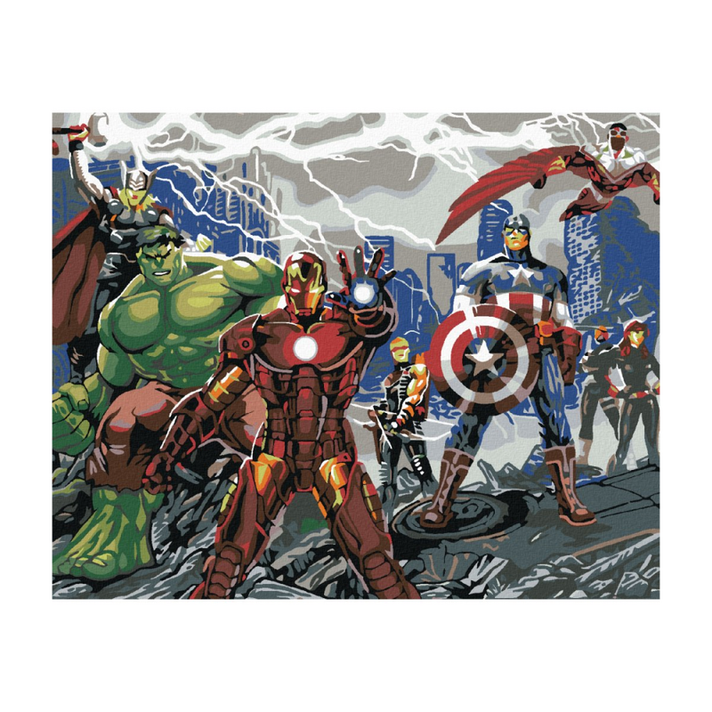 ZUTY - Pictura cu diamant (cu ramă) - Avengers Eroi