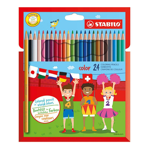 STABILO - Creioane colorate, hexagonale, 24 de culori diferite
