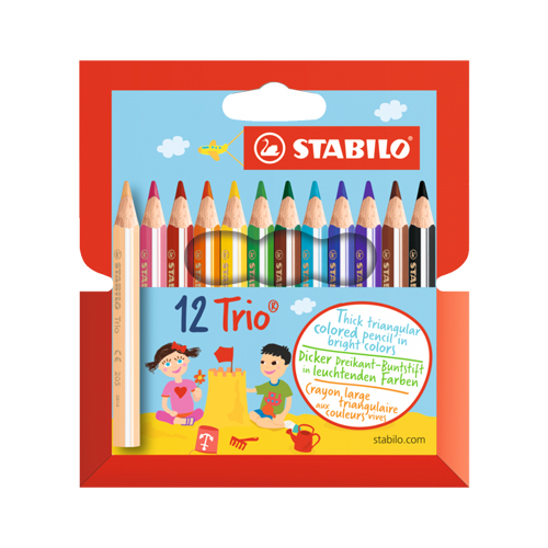 STABILO - STABILO Trio Triangular Crayons 12 bucăti mini