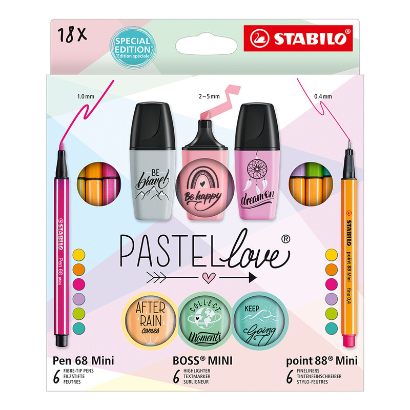 STABILO - Set STABILO - creioane colorate, liner, markere și markere, 18 buc.
