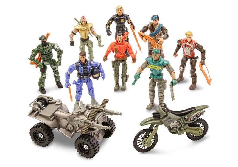 THE CORPS - Soldații Corpului cu un set de motociclete de 8 figurine de 11 cm