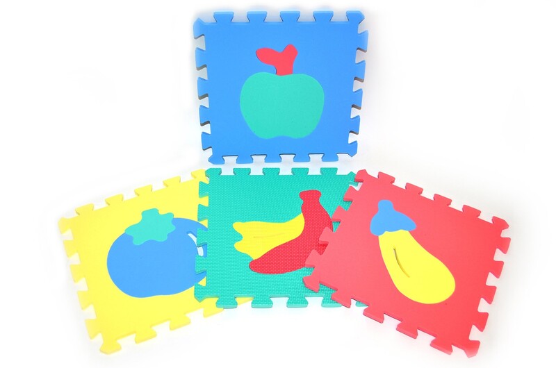 WIKY - Blocuri de puzzle moale FRUIT 30 cm